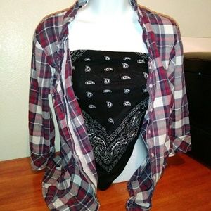 Guess Plaid Button Up Shirt